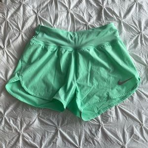Mint green workout shorts